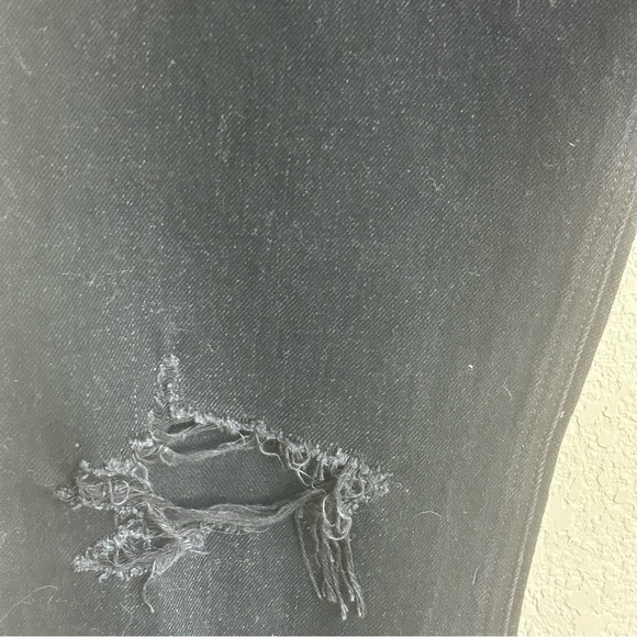 Aritzia Denim Forum The Bonet High Rise Loose Distressed Jeans Women’s 25 Black - Picture 5 of 12